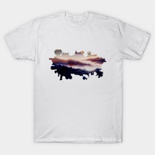 Watercolor Landscape Painting T-Shirt